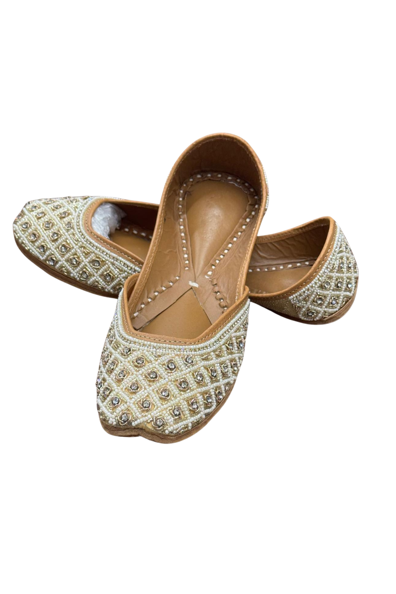 Champagne Gold Diamond Khussa
