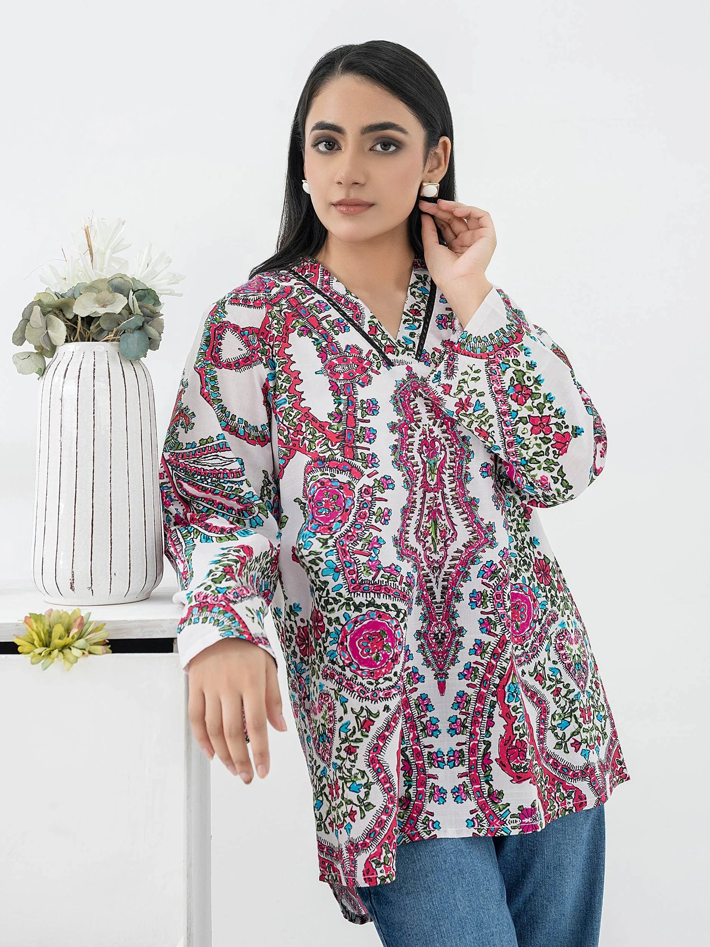 Paisley Printed Casual Top