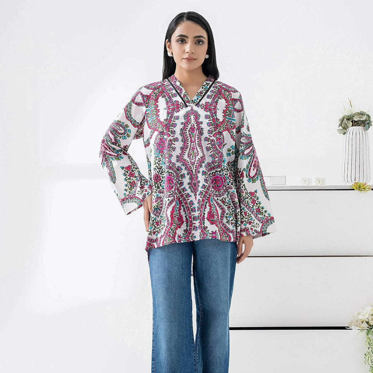 Paisley Printed Casual Top