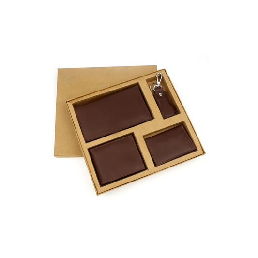 Luxury Leather Gift Box Set - Elegant and Functional Brown