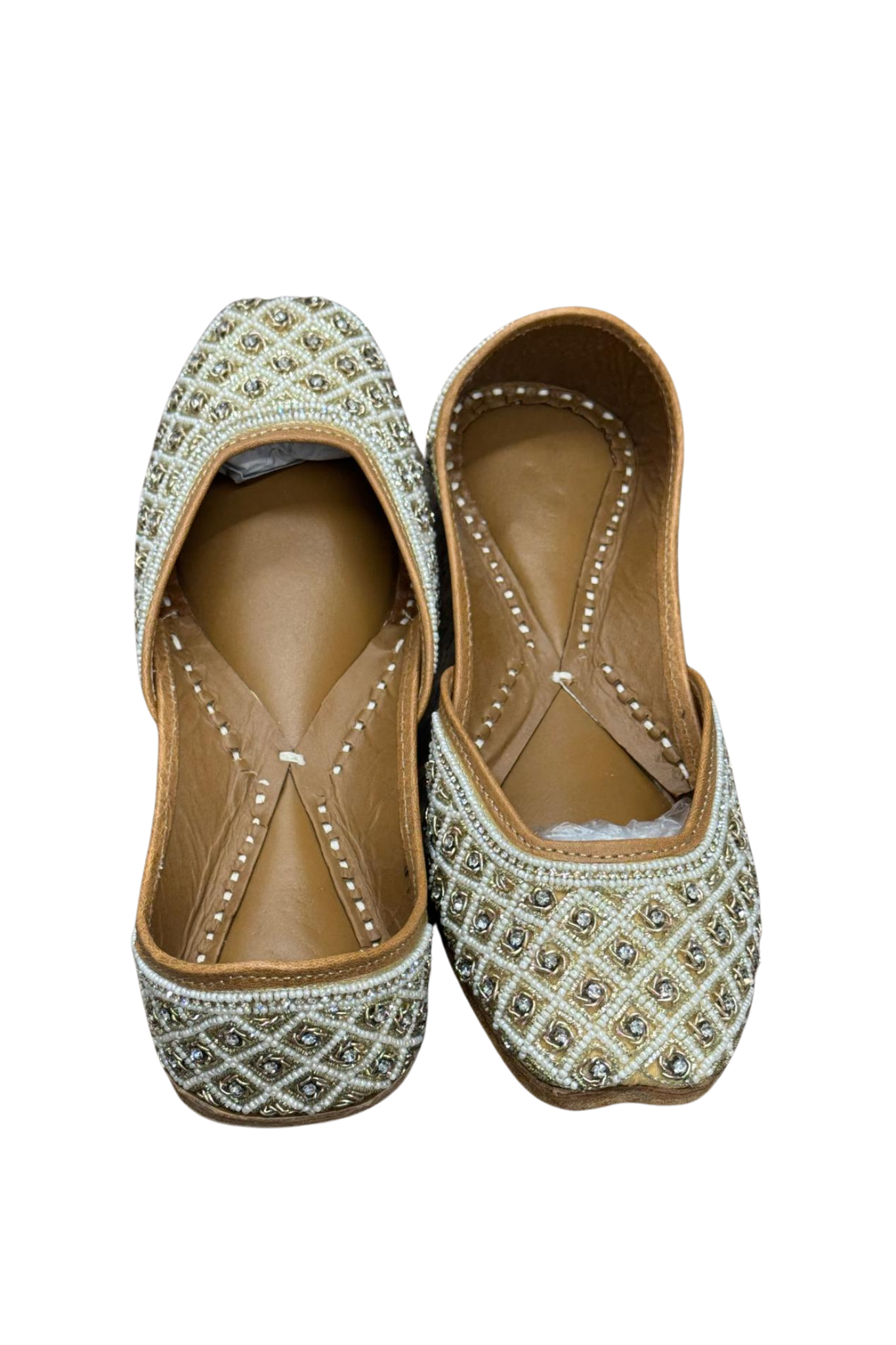 Champagne Gold Diamond Khussa