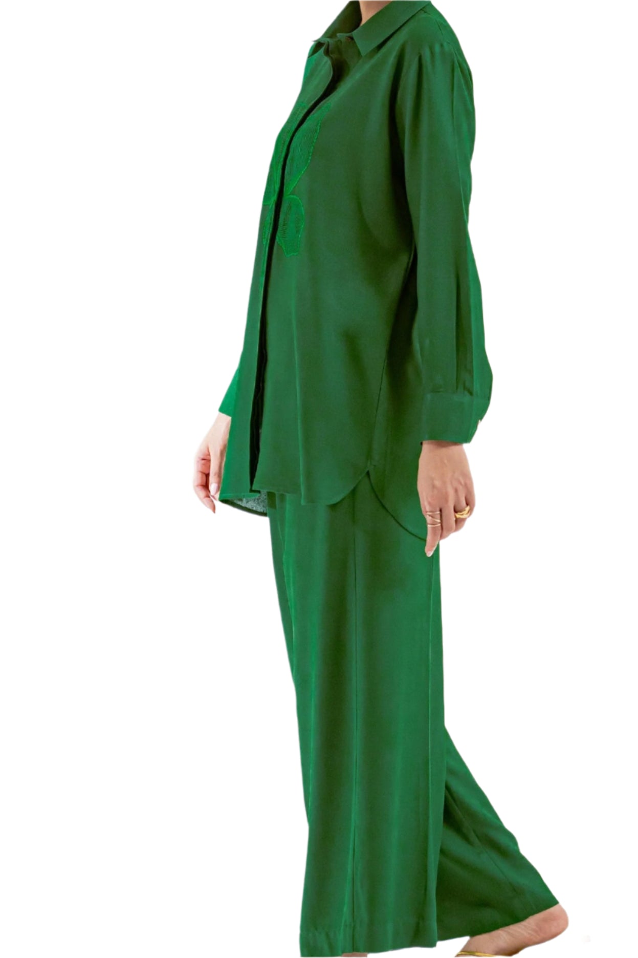 Green Embellished Co-ord Set