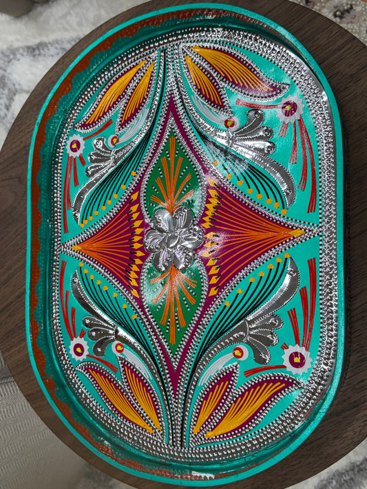 Hand-Painted Decorative Tray