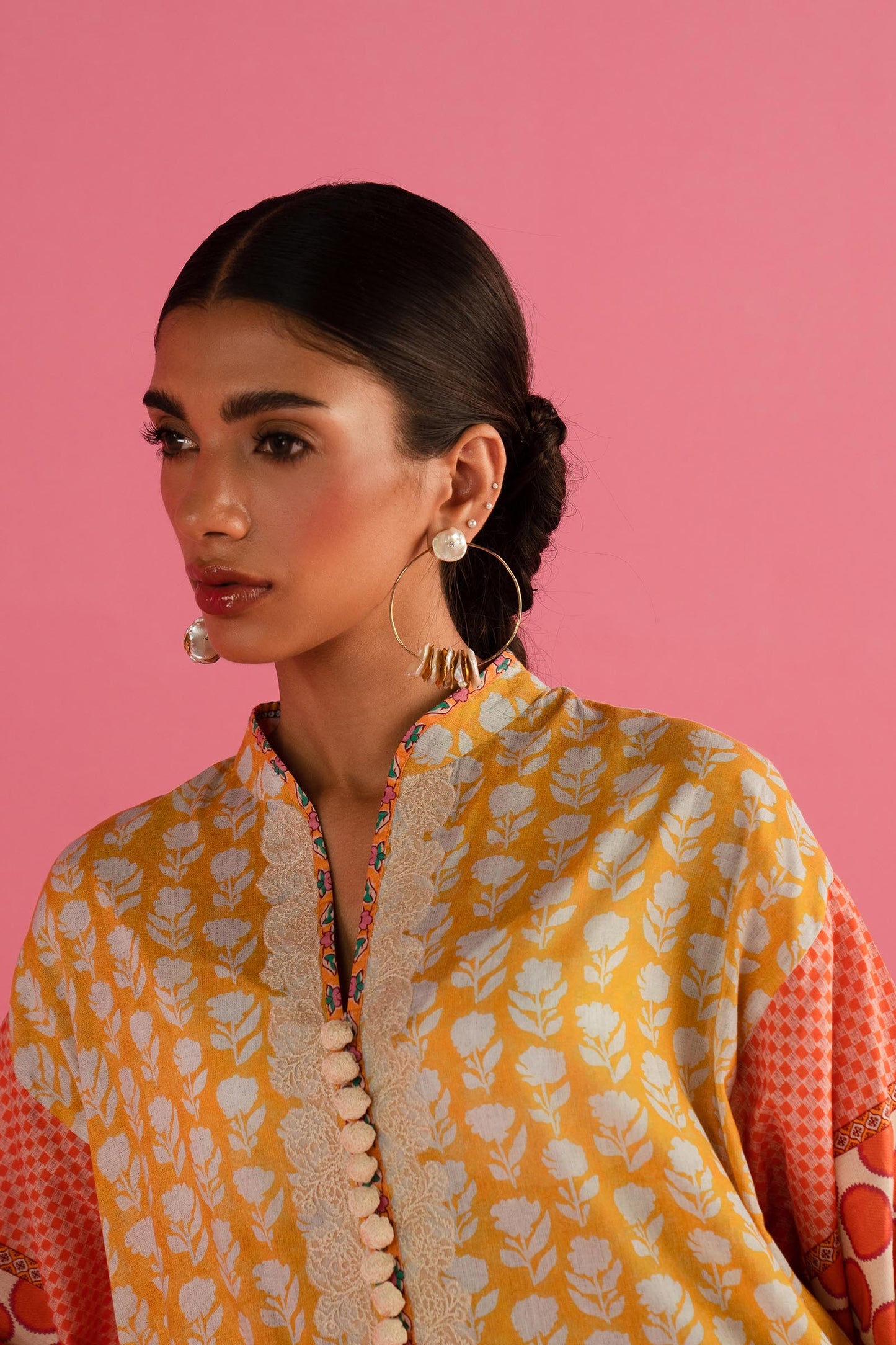 Yellow Printed Lawn Suit - 3 Piece Summer Dress | Sana Safinaz