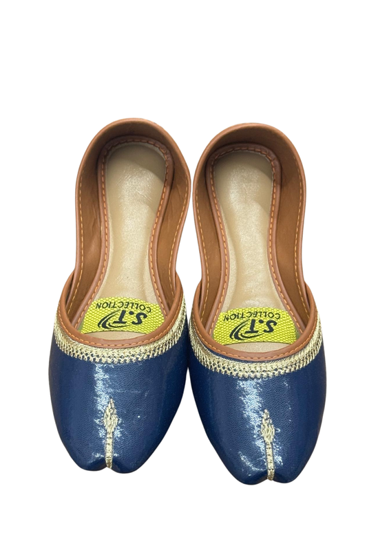 Midnight Blue Regal Khussa