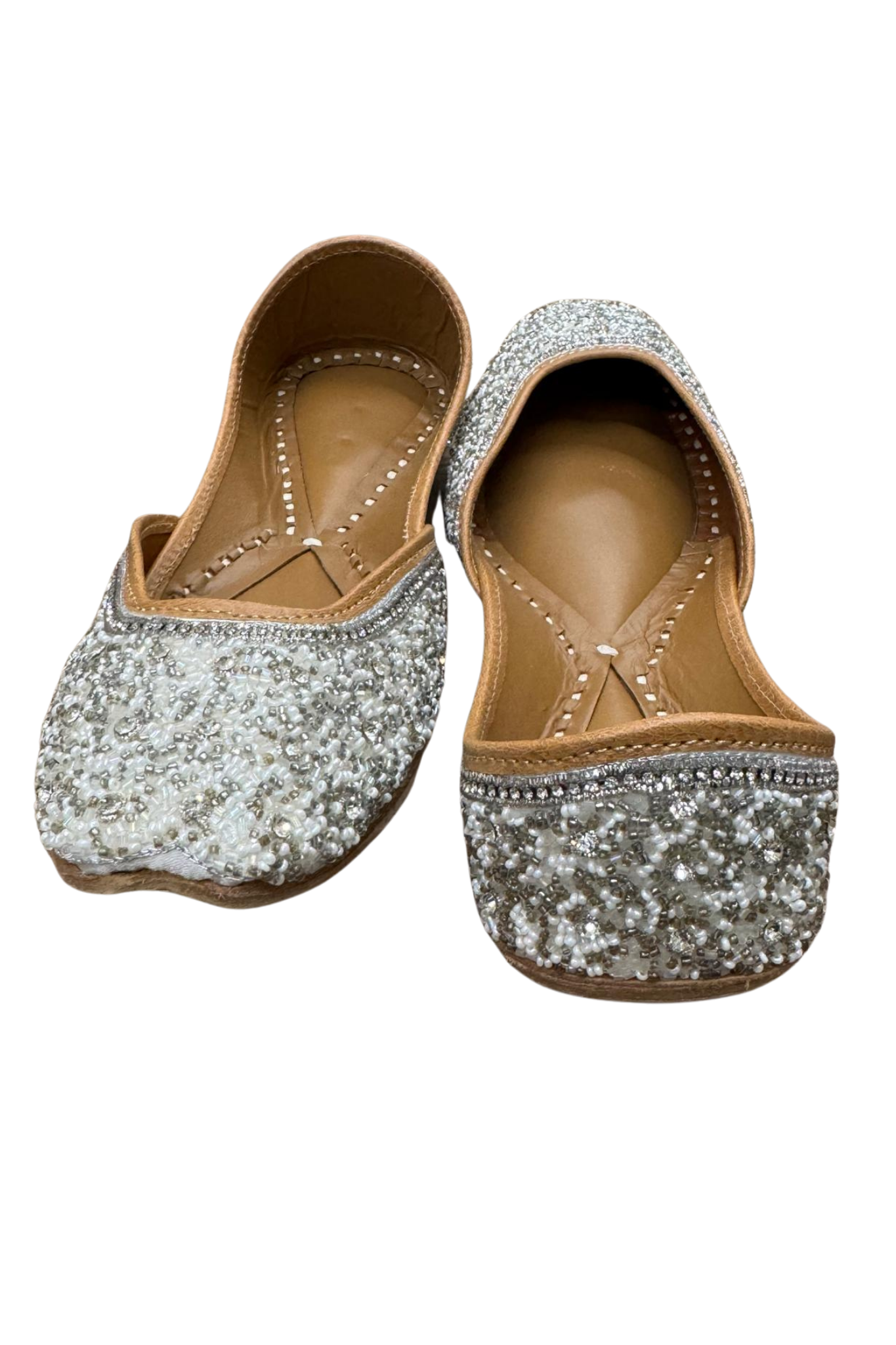 White Pearl Beaded Khussa